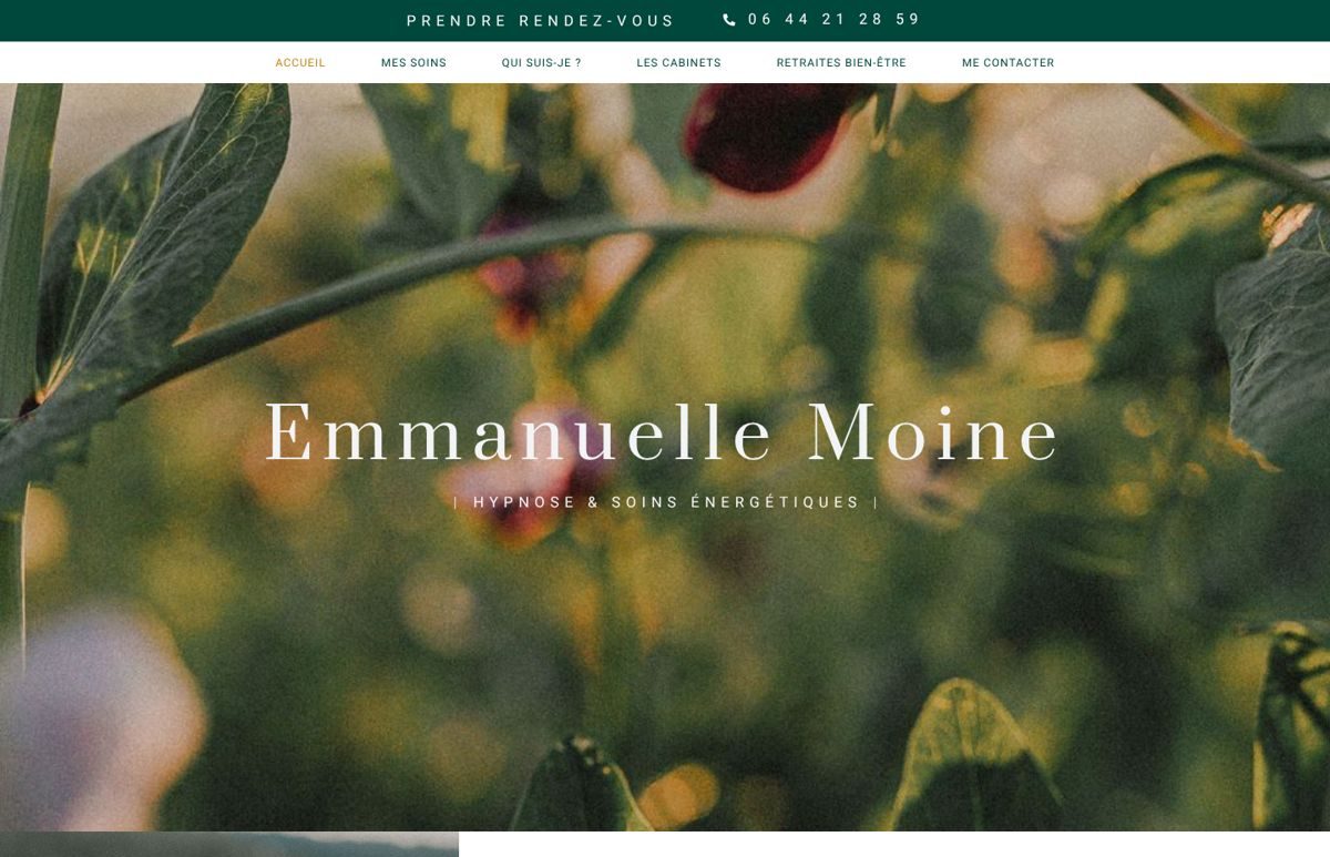 Page d'accueil du site Emmanuelle Moine
