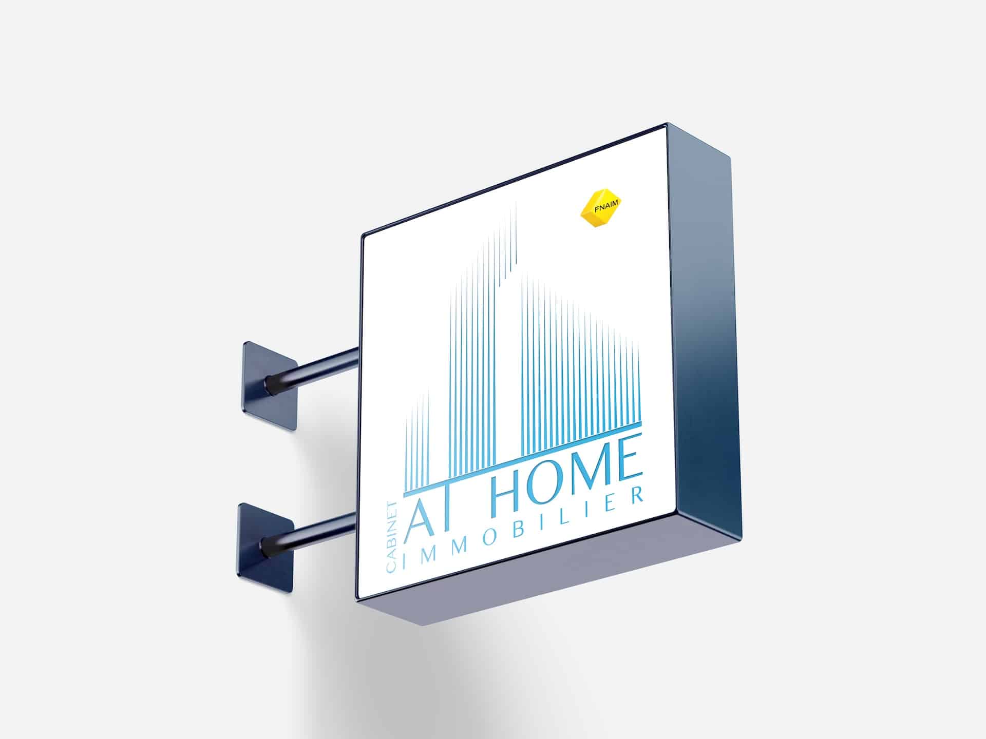 Logo At Home Immobilier modernisé par Mahymedia