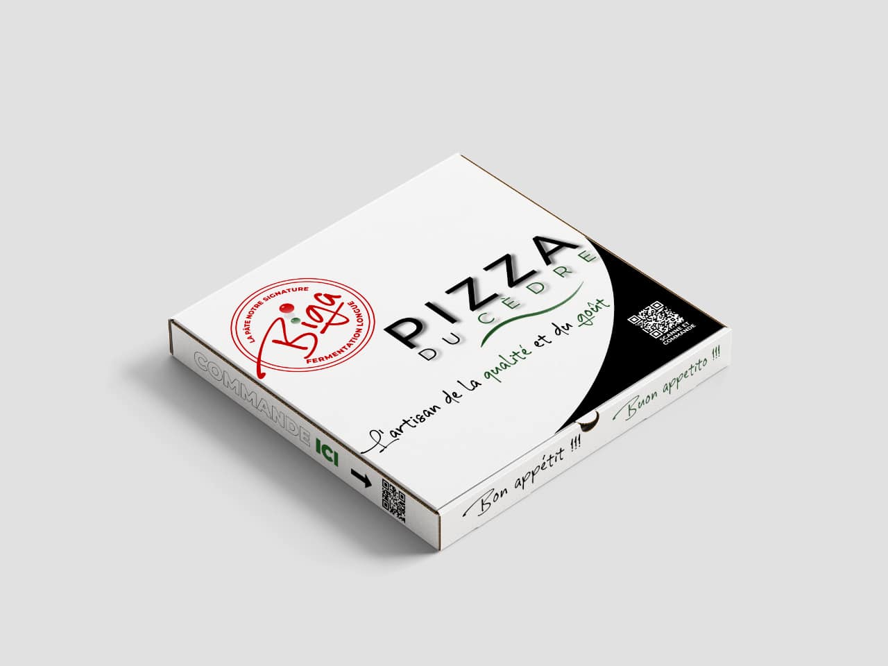 Carton de pizza - Pizza du Cèdre, créé par Mahymedia