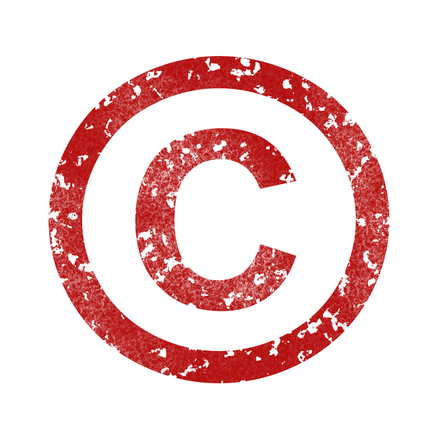 Sigle de copyright rouge